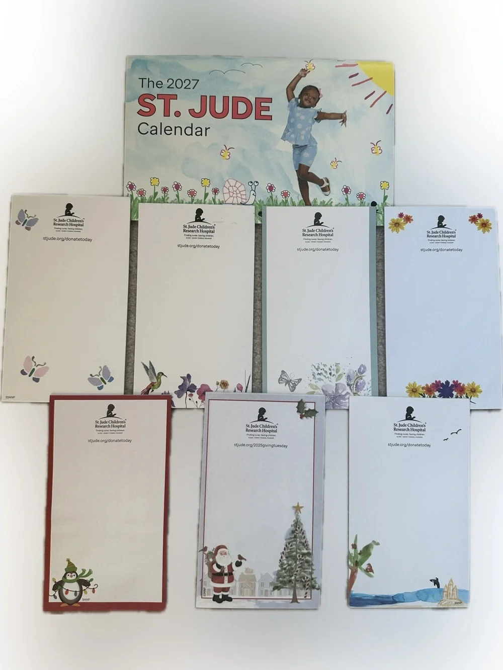 ST JUDES COLLECTIBLE 2027 CALENDAR SEASONAL NOTEPADS TABLET PADS PAPER CHRISTMAS